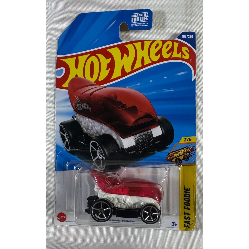 Hot Wheels Sushi Tuner Red White Fast Foodie 2/5 106/250 Diecast Car 2023 NEW